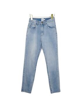 Princess Polly Light Wash High Rise Straight Leg Jeans Size 2 Waist 26"